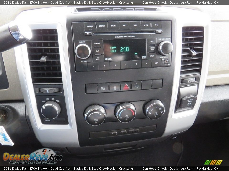 2012 Dodge Ram 1500 Big Horn Quad Cab 4x4 Black / Dark Slate Gray/Medium Graystone Photo #22