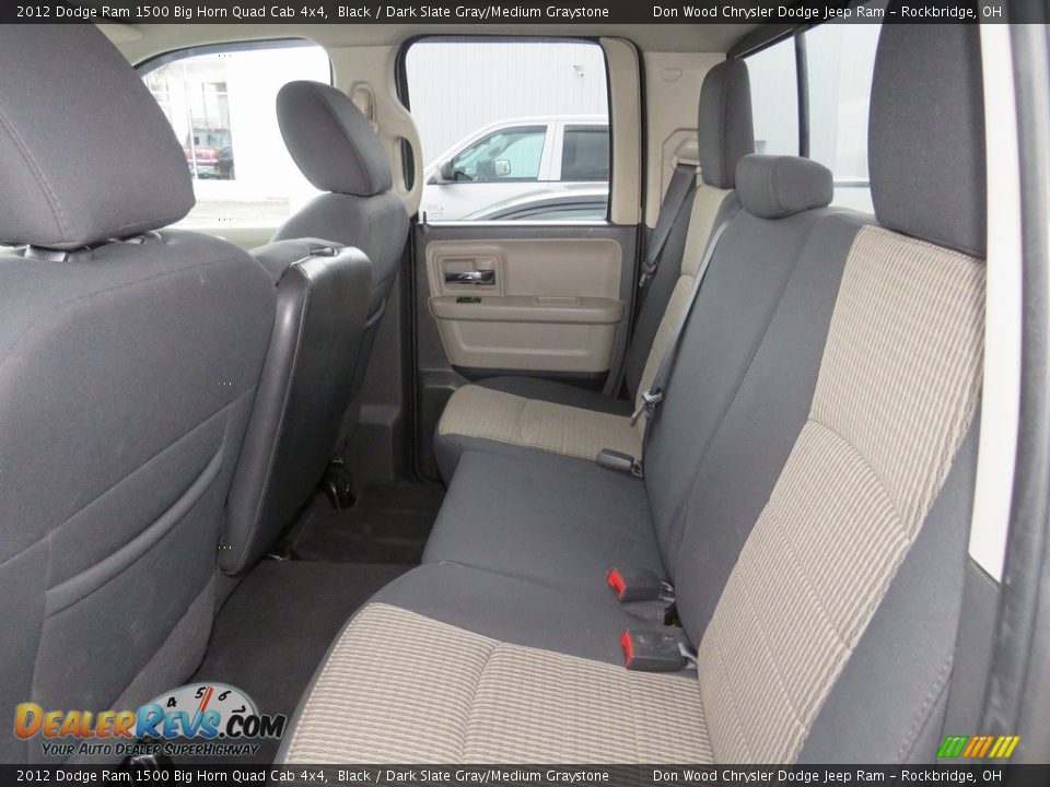 2012 Dodge Ram 1500 Big Horn Quad Cab 4x4 Black / Dark Slate Gray/Medium Graystone Photo #29