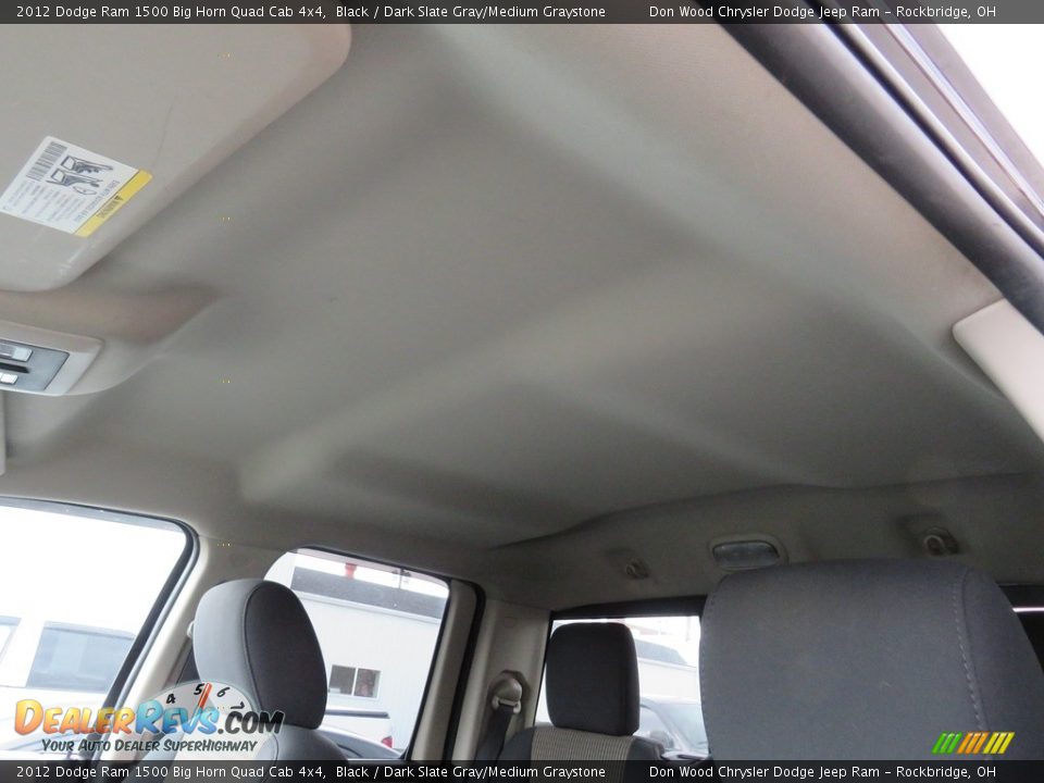 2012 Dodge Ram 1500 Big Horn Quad Cab 4x4 Black / Dark Slate Gray/Medium Graystone Photo #36