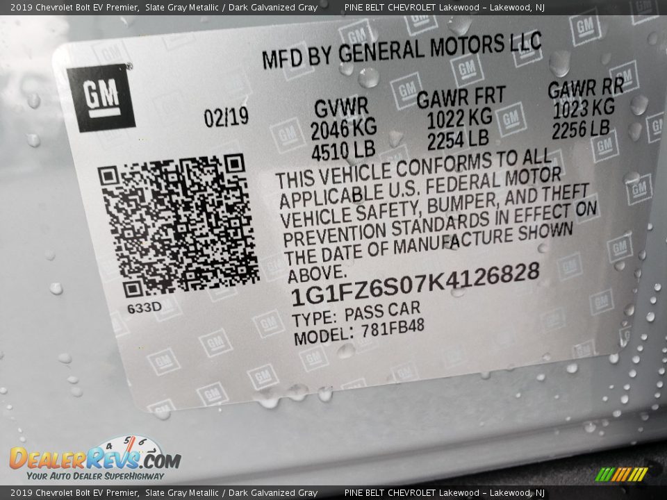 2019 Chevrolet Bolt EV Premier Slate Gray Metallic / Dark Galvanized Gray Photo #9