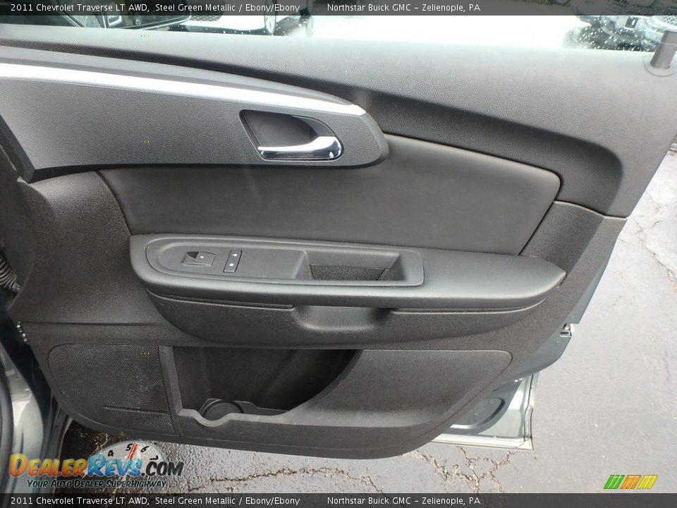 2011 Chevrolet Traverse LT AWD Steel Green Metallic / Ebony/Ebony Photo #7