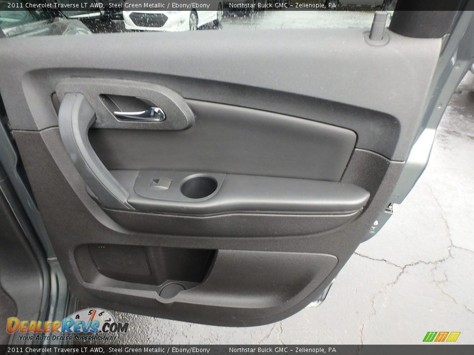 2011 Chevrolet Traverse LT AWD Steel Green Metallic / Ebony/Ebony Photo #8