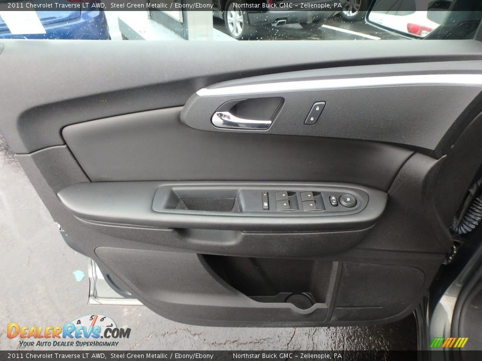2011 Chevrolet Traverse LT AWD Steel Green Metallic / Ebony/Ebony Photo #21