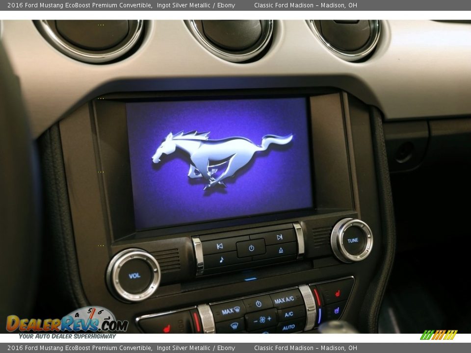 2016 Ford Mustang EcoBoost Premium Convertible Ingot Silver Metallic / Ebony Photo #11