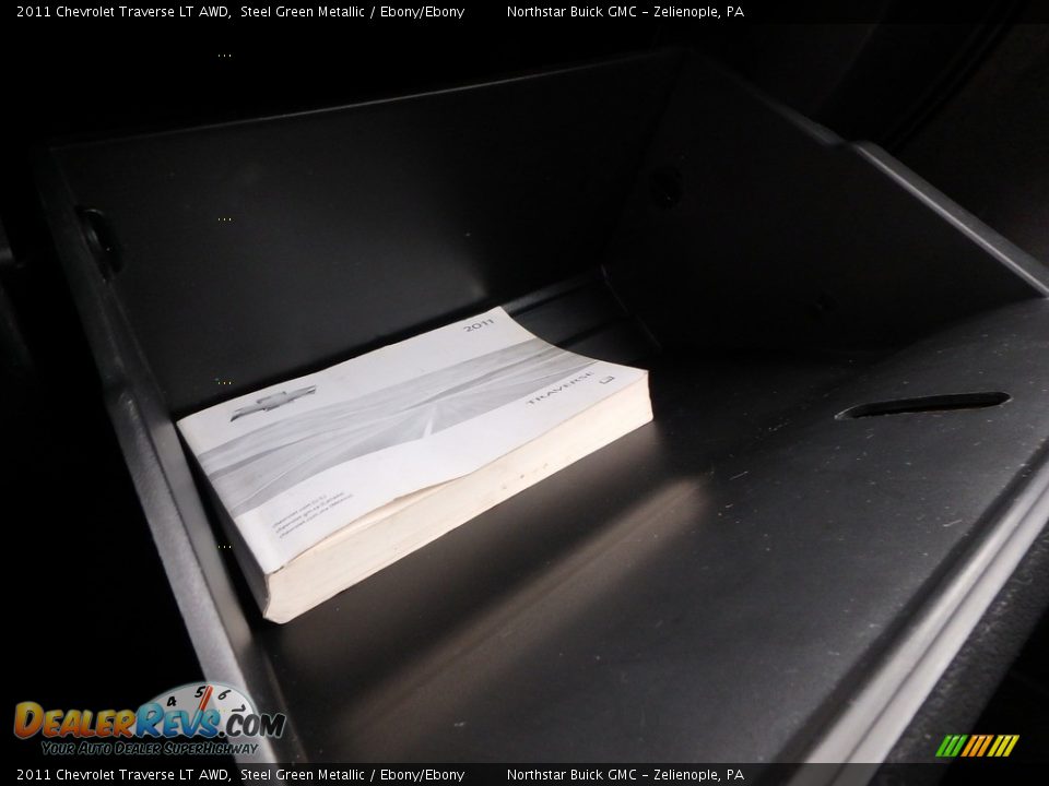 2011 Chevrolet Traverse LT AWD Steel Green Metallic / Ebony/Ebony Photo #29