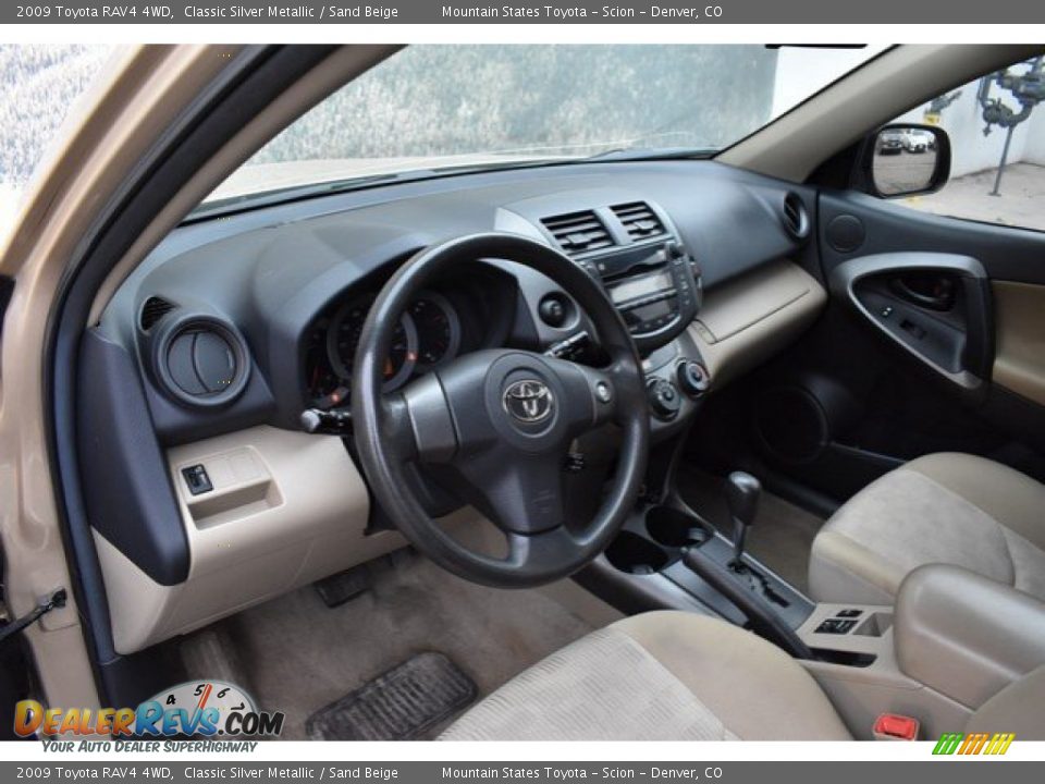 2009 Toyota RAV4 4WD Classic Silver Metallic / Sand Beige Photo #10