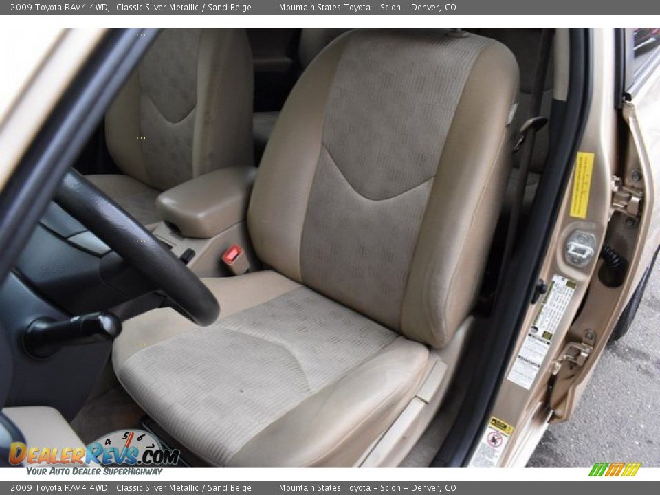 2009 Toyota RAV4 4WD Classic Silver Metallic / Sand Beige Photo #12