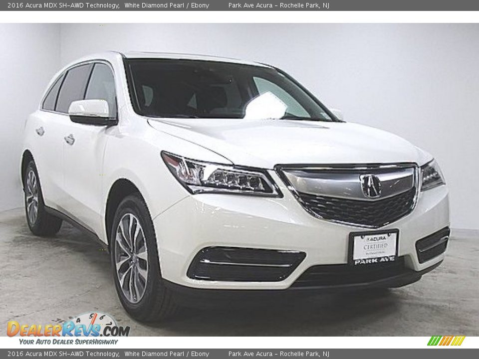 2016 Acura MDX SH-AWD Technology White Diamond Pearl / Ebony Photo #4