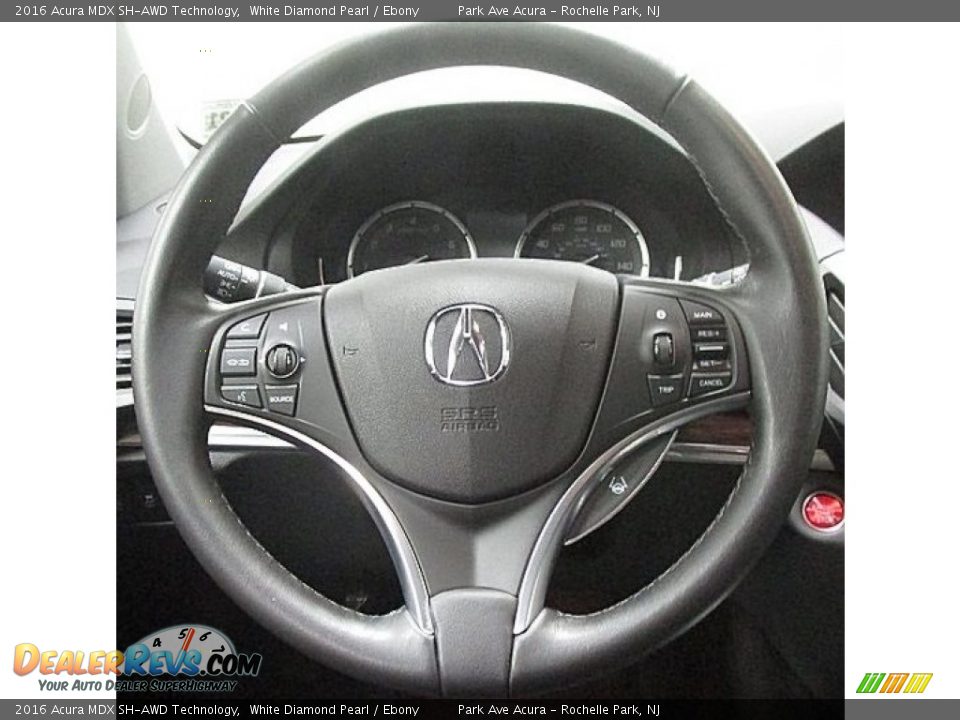 2016 Acura MDX SH-AWD Technology White Diamond Pearl / Ebony Photo #26