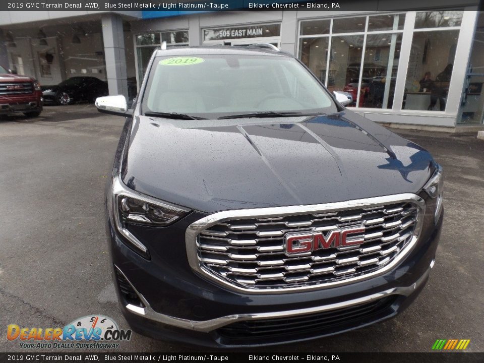 2019 GMC Terrain Denali AWD Blue Steel Metallic / Light Platinum/­Taupe Photo #2
