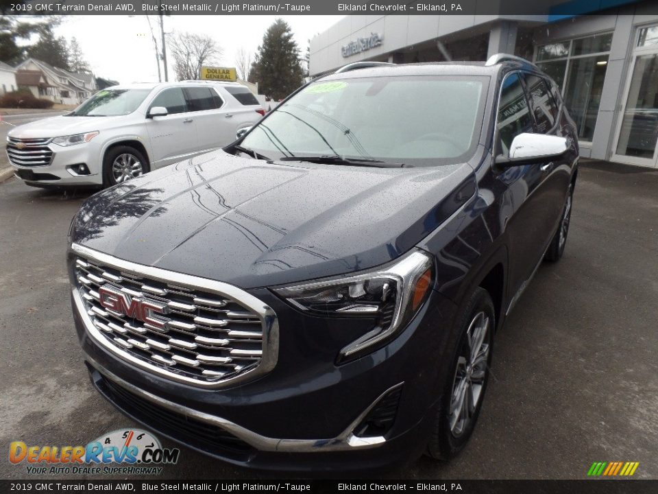 2019 GMC Terrain Denali AWD Blue Steel Metallic / Light Platinum/­Taupe Photo #3
