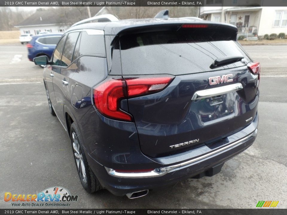 2019 GMC Terrain Denali AWD Blue Steel Metallic / Light Platinum/­Taupe Photo #7