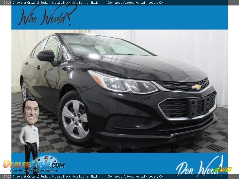 2016 Chevrolet Cruze LS Sedan Mosaic Black Metallic / Jet Black Photo #1