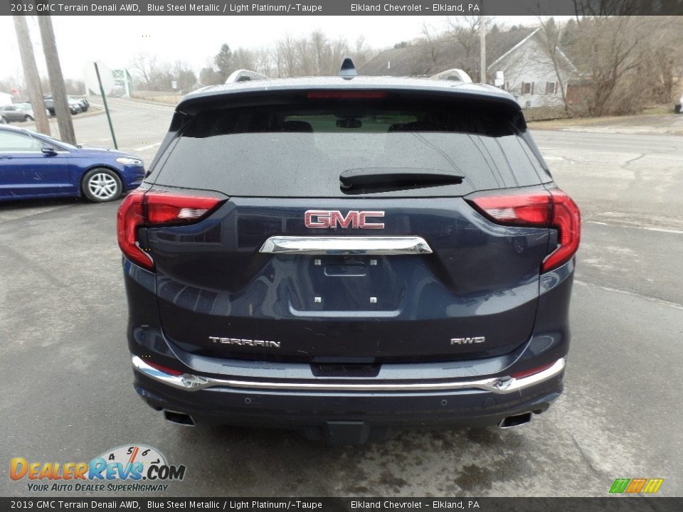 2019 GMC Terrain Denali AWD Blue Steel Metallic / Light Platinum/­Taupe Photo #8