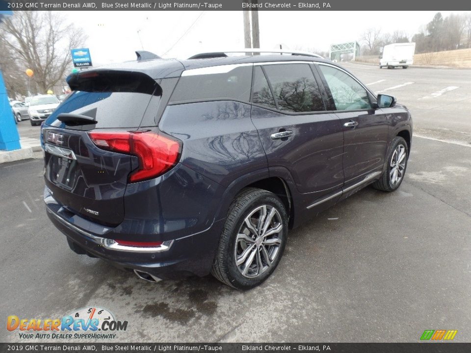2019 GMC Terrain Denali AWD Blue Steel Metallic / Light Platinum/­Taupe Photo #9
