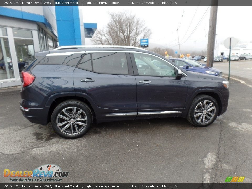 2019 GMC Terrain Denali AWD Blue Steel Metallic / Light Platinum/­Taupe Photo #10