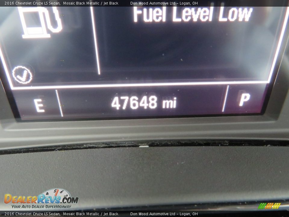 2016 Chevrolet Cruze LS Sedan Mosaic Black Metallic / Jet Black Photo #20