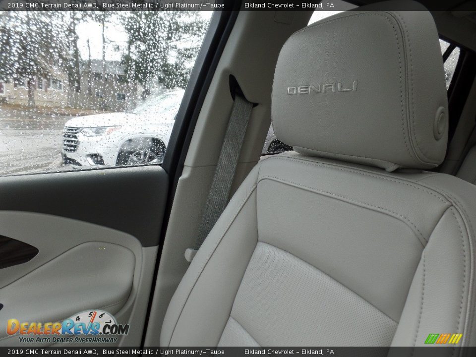 2019 GMC Terrain Denali AWD Blue Steel Metallic / Light Platinum/­Taupe Photo #18