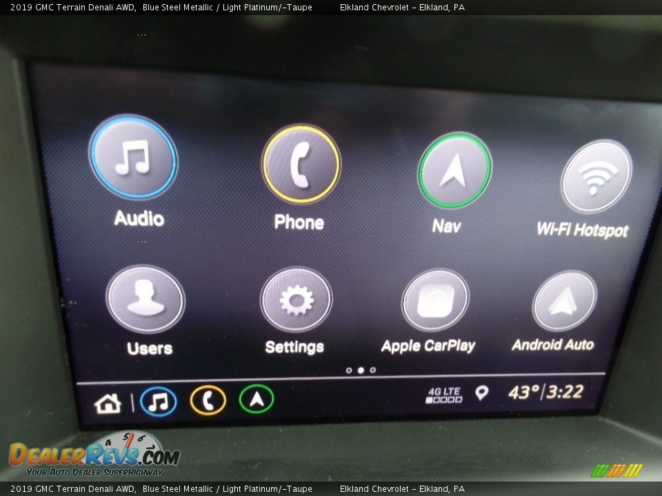 2019 GMC Terrain Denali AWD Blue Steel Metallic / Light Platinum/­Taupe Photo #32
