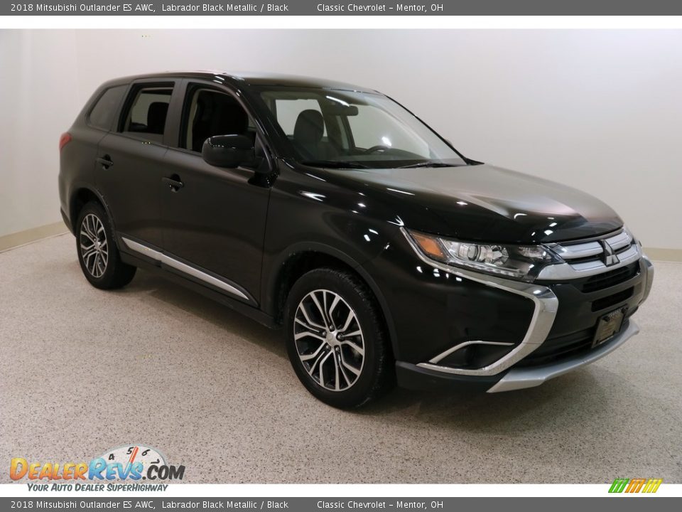 2018 Mitsubishi Outlander ES AWC Labrador Black Metallic / Black Photo #1