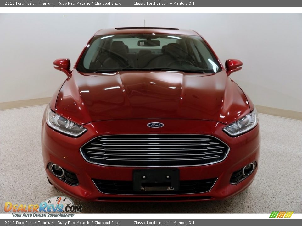 2013 Ford Fusion Titanium Ruby Red Metallic / Charcoal Black Photo #2