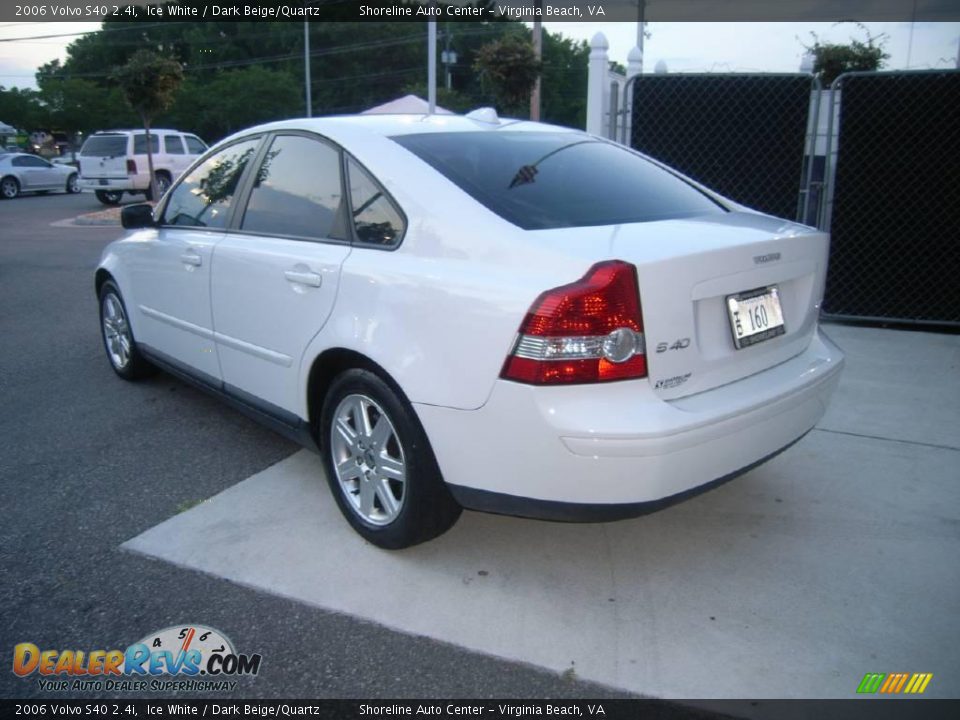 2006 Volvo S40 2.4i Ice White / Dark Beige/Quartz Photo #4