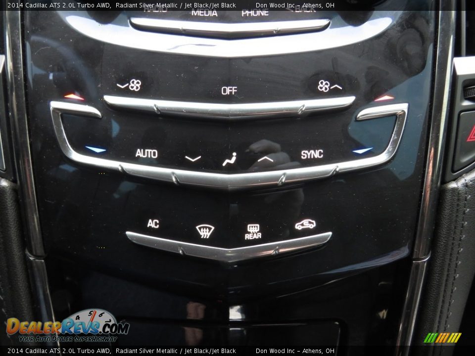 2014 Cadillac ATS 2.0L Turbo AWD Radiant Silver Metallic / Jet Black/Jet Black Photo #28