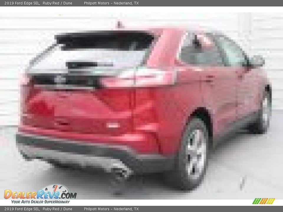 2019 Ford Edge SEL Ruby Red / Dune Photo #8