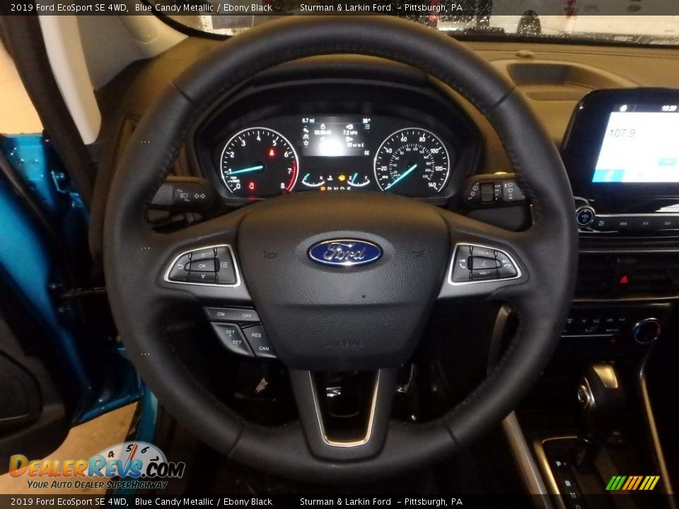 2019 Ford EcoSport SE 4WD Blue Candy Metallic / Ebony Black Photo #14