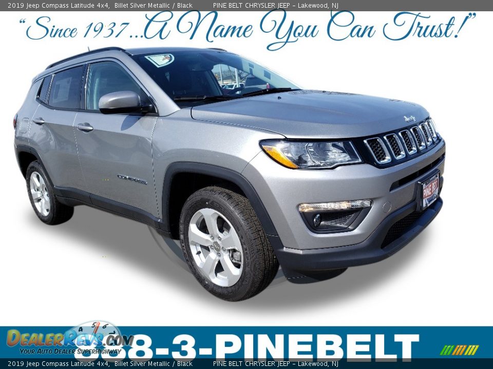 2019 Jeep Compass Latitude 4x4 Billet Silver Metallic / Black Photo #1