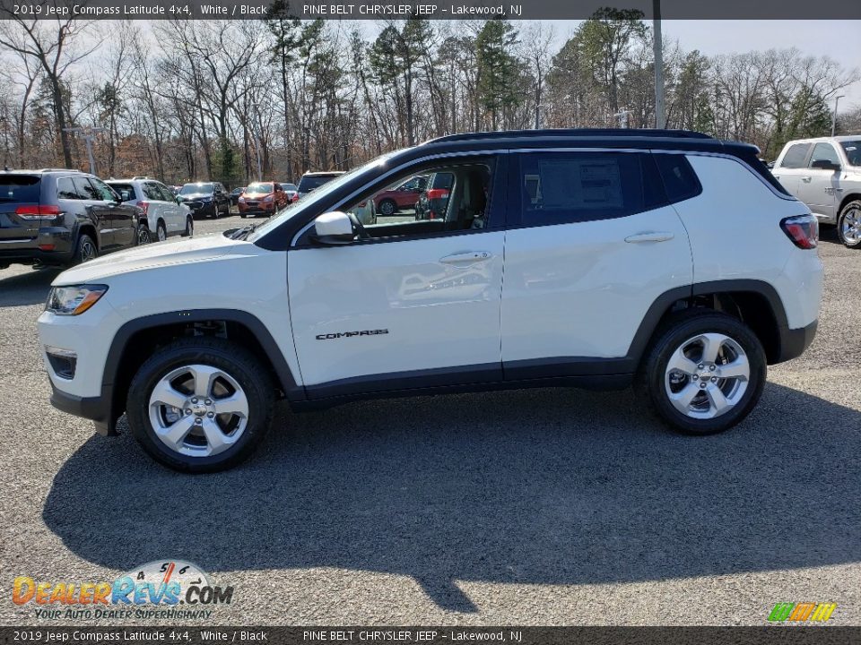 2019 Jeep Compass Latitude 4x4 White / Black Photo #3