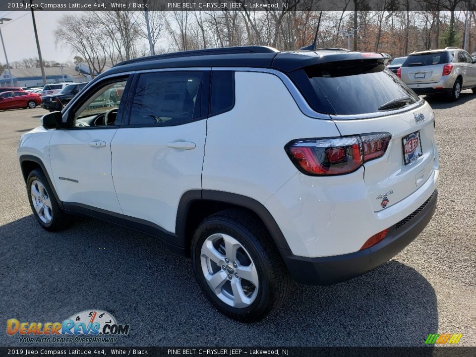 2019 Jeep Compass Latitude 4x4 White / Black Photo #4