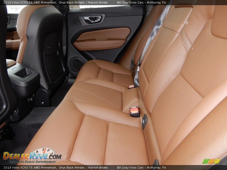 2019 Volvo XC60 T6 AWD Momentum Onyx Black Metallic / Maroon Brown Photo #8