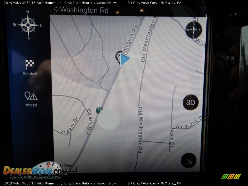 2019 Volvo XC60 T6 AWD Momentum Onyx Black Metallic / Maroon Brown Photo #13