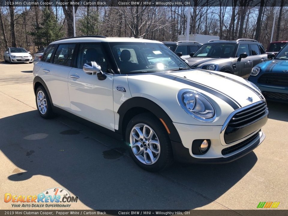 2019 Mini Clubman Cooper Pepper White / Carbon Black Photo #1