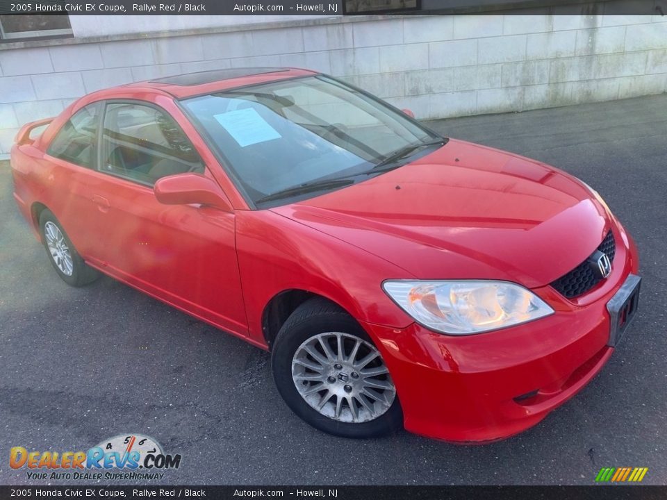2005 Honda Civic EX Coupe Rallye Red / Black Photo #2