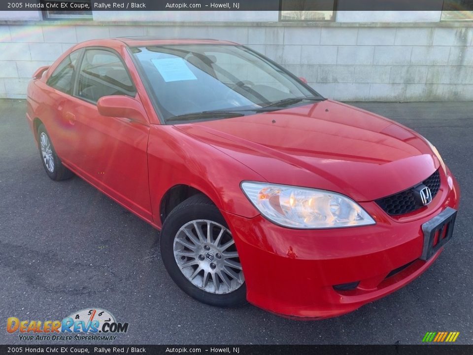 2005 Honda Civic EX Coupe Rallye Red / Black Photo #3