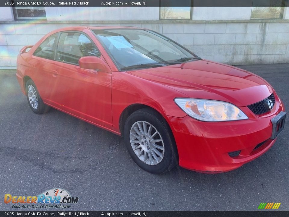 2005 Honda Civic EX Coupe Rallye Red / Black Photo #4