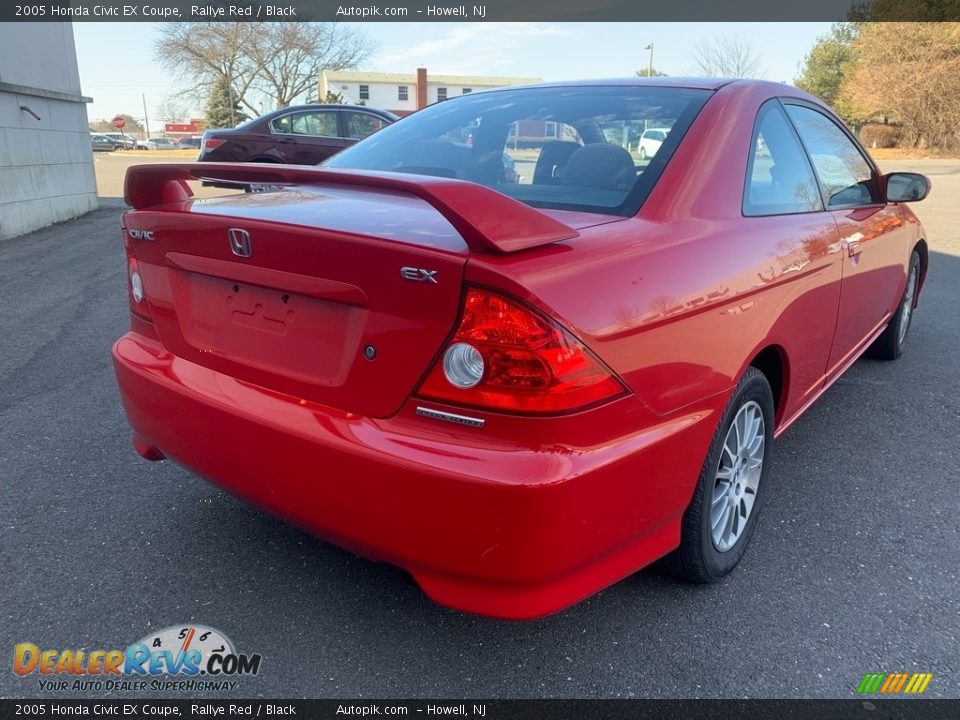 2005 Honda Civic EX Coupe Rallye Red / Black Photo #6