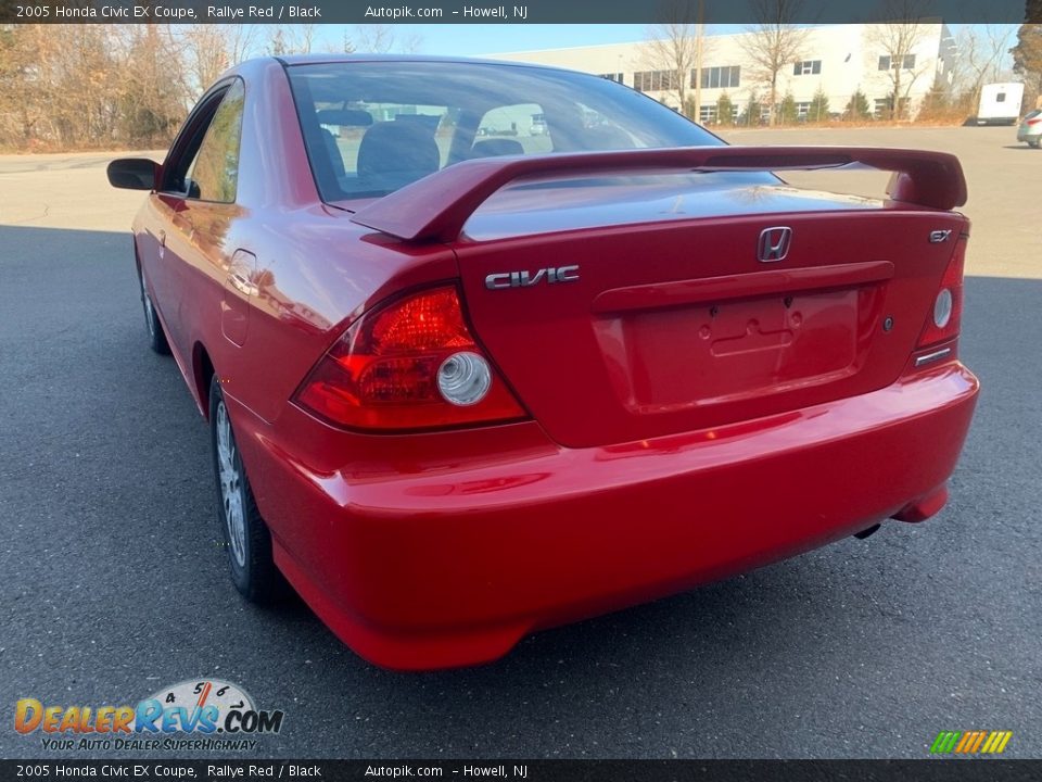2005 Honda Civic EX Coupe Rallye Red / Black Photo #9