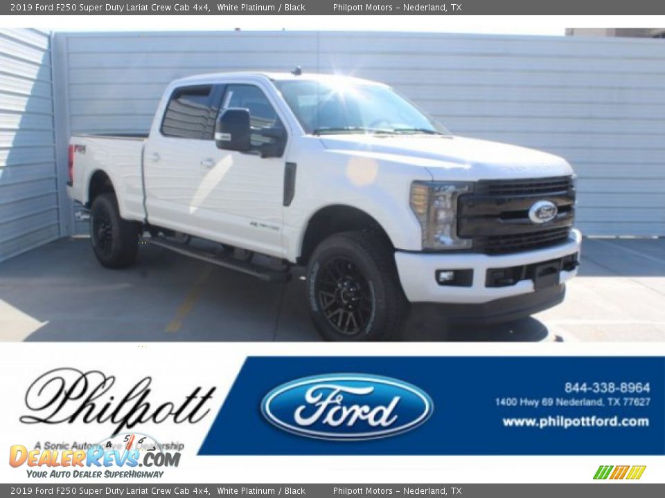 2019 Ford F250 Super Duty Lariat Crew Cab 4x4 White Platinum / Black Photo #1