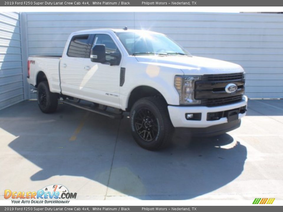 2019 Ford F250 Super Duty Lariat Crew Cab 4x4 White Platinum / Black Photo #2