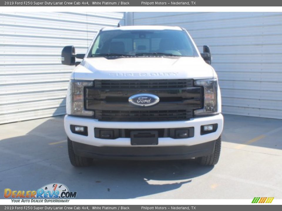 2019 Ford F250 Super Duty Lariat Crew Cab 4x4 White Platinum / Black Photo #3