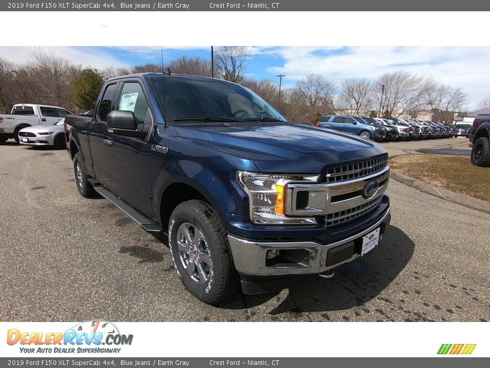 2019 Ford F150 XLT SuperCab 4x4 Blue Jeans / Earth Gray Photo #1