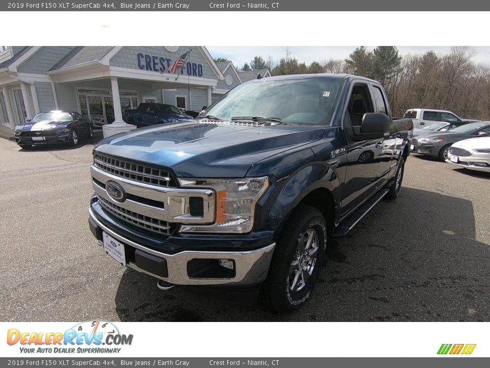 2019 Ford F150 XLT SuperCab 4x4 Blue Jeans / Earth Gray Photo #3