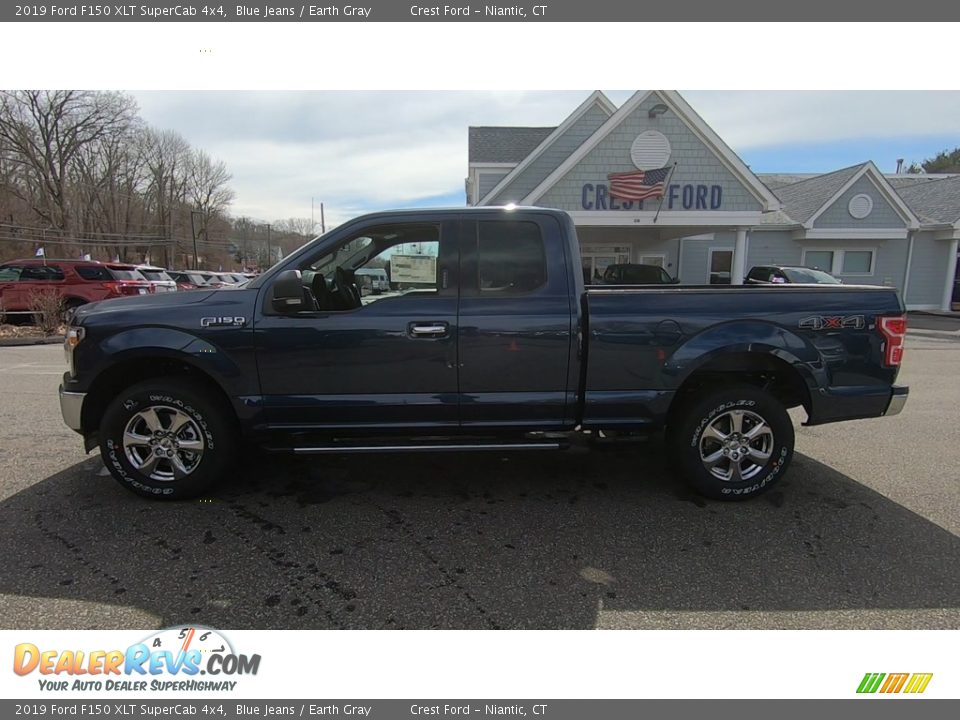 2019 Ford F150 XLT SuperCab 4x4 Blue Jeans / Earth Gray Photo #4