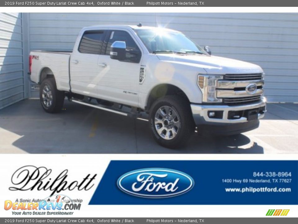 2019 Ford F250 Super Duty Lariat Crew Cab 4x4 Oxford White / Black Photo #1