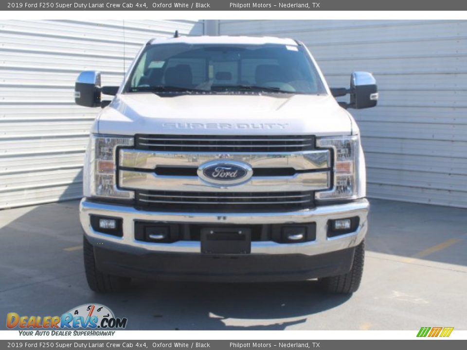 2019 Ford F250 Super Duty Lariat Crew Cab 4x4 Oxford White / Black Photo #3