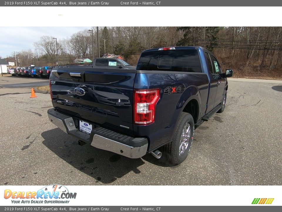 2019 Ford F150 XLT SuperCab 4x4 Blue Jeans / Earth Gray Photo #7