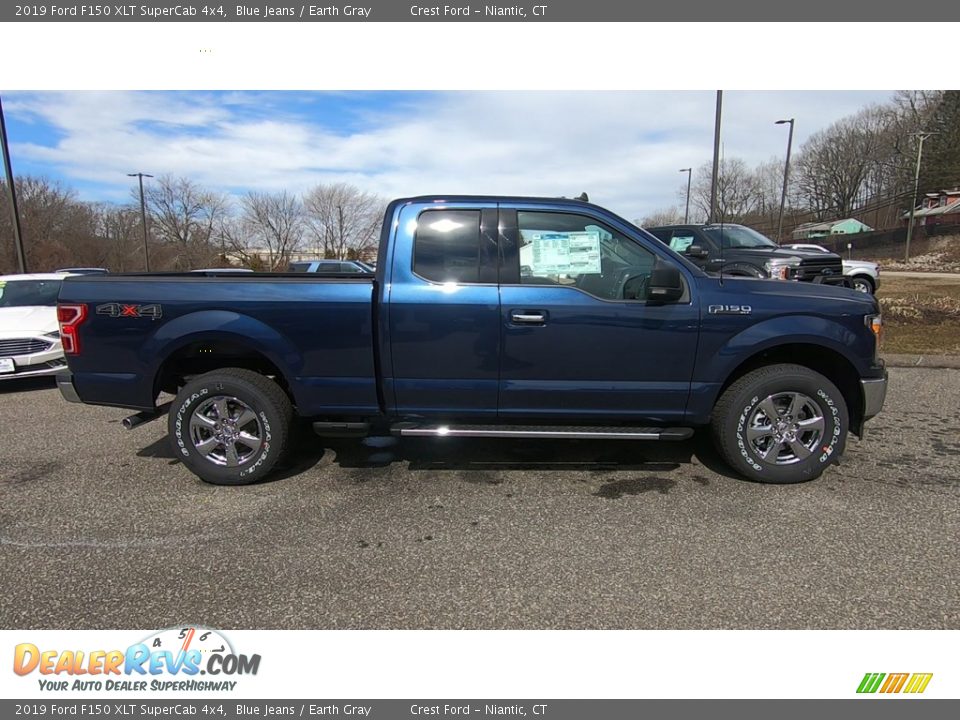 2019 Ford F150 XLT SuperCab 4x4 Blue Jeans / Earth Gray Photo #8